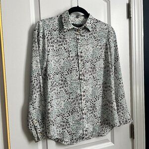 Banana Republic Dillon Floral Shirt Blouse XSP